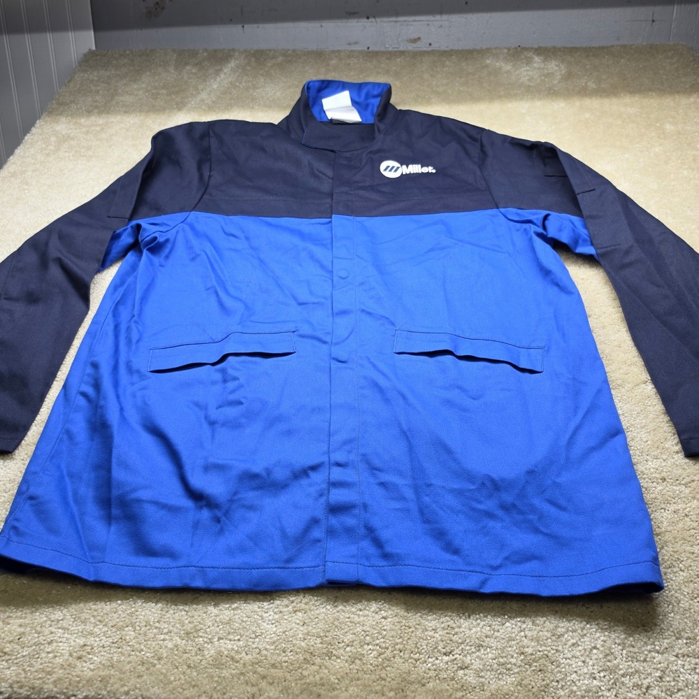 Miller Welding Jacket XL Westex Indura FR Cotton Blue Navy Workwear 258099